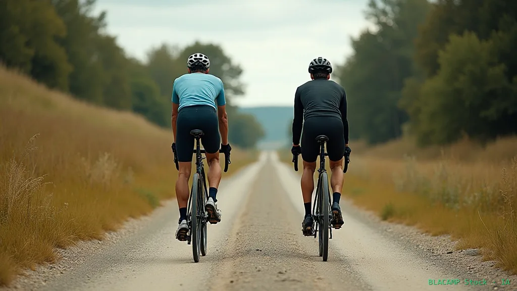 Comparativa visual entre ciclismo de ruta y gravel