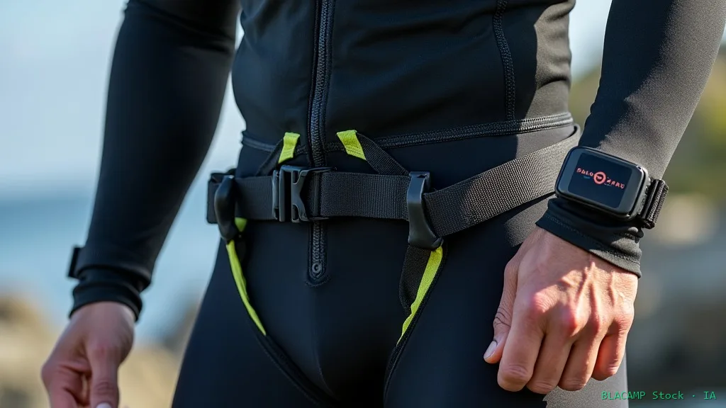 Detalle de neopreno con refuerzos para windsurf o kitesurf