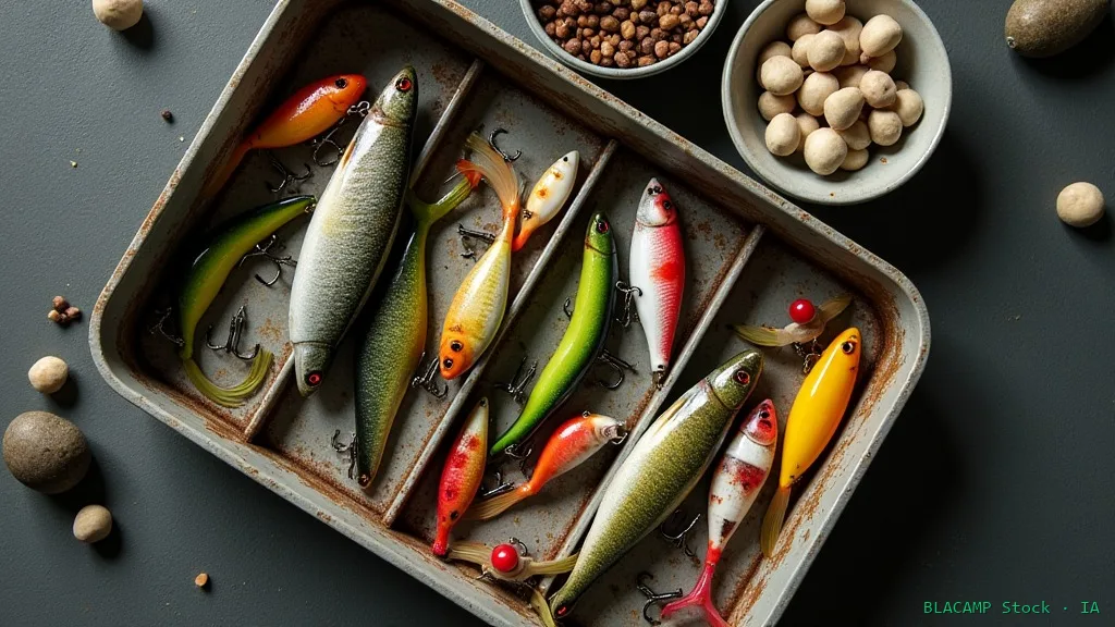 Comparativa de cebos naturales y señuelos artificiales de pesca