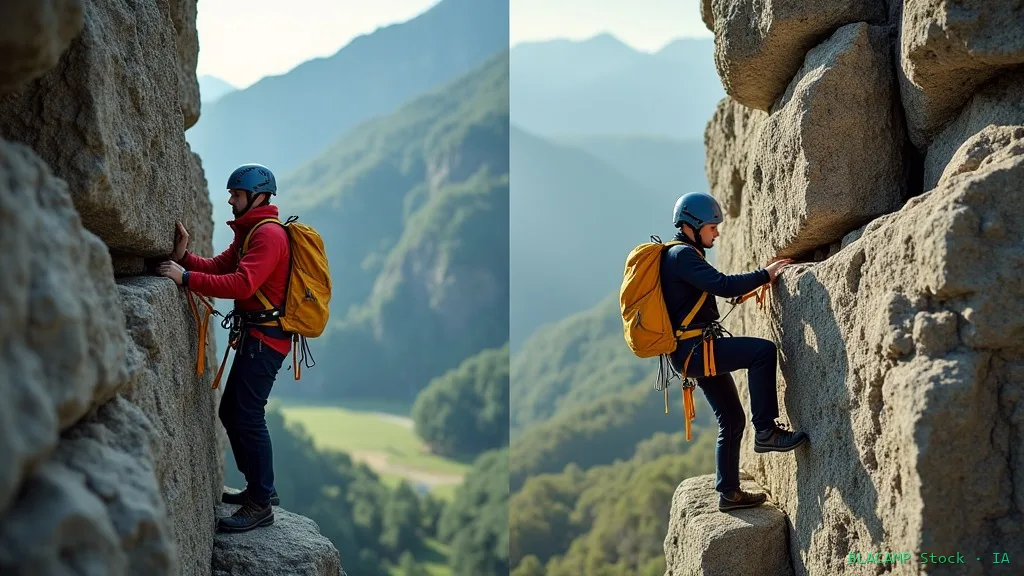 Comparativa entre tramo fácil y exigente de vía ferrata