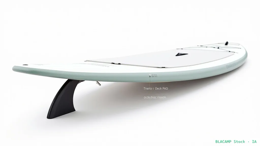 Diagrama de las partes básicas de una tabla de paddle surf