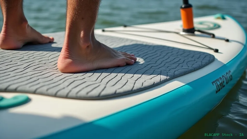 Inflando una tabla de SUP hinchable con bomba manual