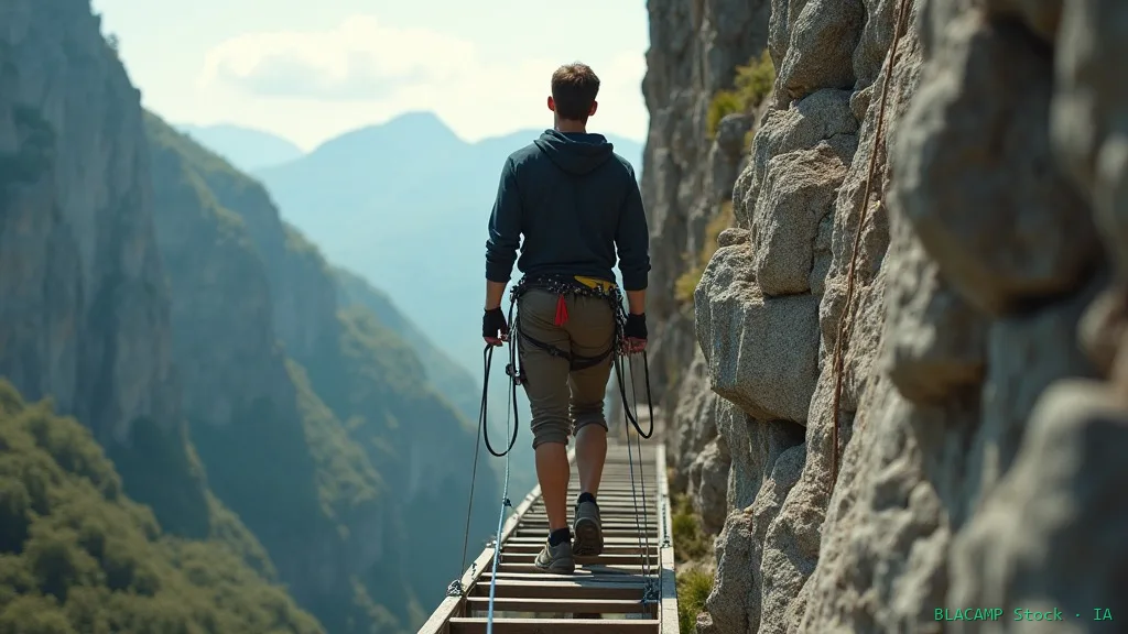 Comparativa visual entre vía ferrata y escalada tradicional